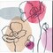 Think Pink A by Lisa Audit 14" x 14" Canvas Wall Art (Set of 2)